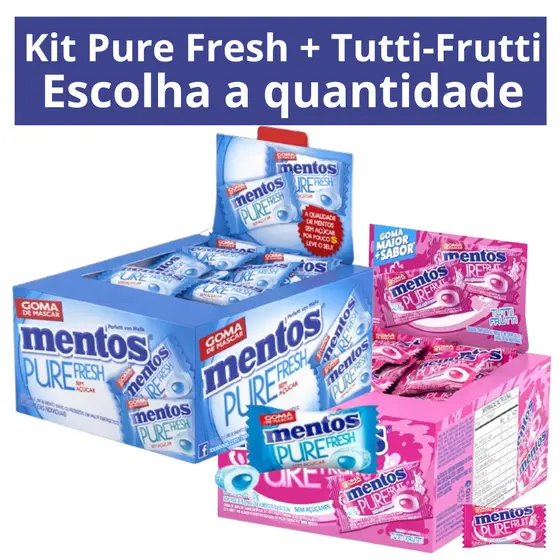 Mentos Pure Fresh + Tutti-Frutti Monopeça