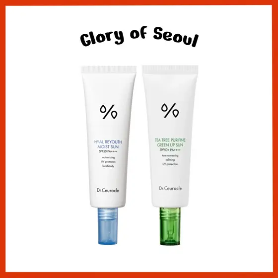 DR.CEURACLE Hyal Reyouth Moist Sun 50ml, Tea Tree Purifine Green Up Sun 50ml