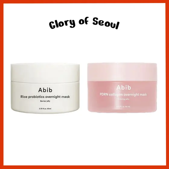 [NOVO] ABIB Máscara Noturna Jelly, 80ml (2 Tipos) Barreira De Probióticos De Arroz / Máscara Firmadora De Colágeno PDRN