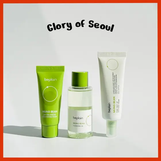 [MINI] BEPLAIN MUNG BEAN 3Type (FOAM 20ml , Óleo 50ml , Creme 20ml)