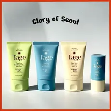 TAGE Cica-Tree Suncare 4 Types ( Soothing Daily Sun Fluid 50ml, Water Jelly Sun Serum 50ml, Invisible Sun Gel 50ml, Cooling Stick 19g )