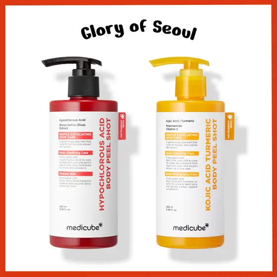 MEDICUBE Body Peel Shot 280ml / 2 Types ( Hypochlorous Acid, Kojic Acid Turmeric )