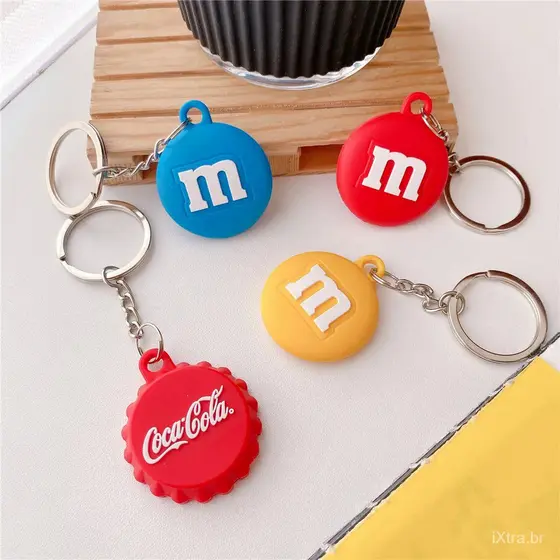 Para AirTags Capa Protetora Keychain Dos Desenhos Animados silicone Anti-lost Capa para Apple Air Tags Gancho Chave Protetor Capa para Air tag