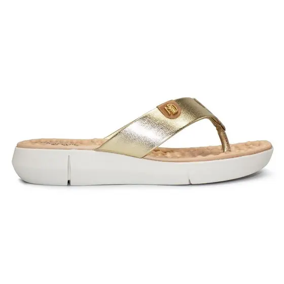 Tamanco Modare Feminino Metalizado/Napa Sense Flex Conforto 7142.106