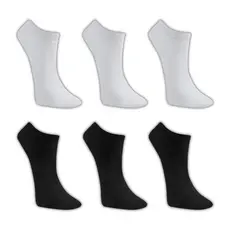 Kit 6 Pares Meia Soquete Algodão Cano Curto Infantil Unissex Menino Menina Conforto Invisível Branca