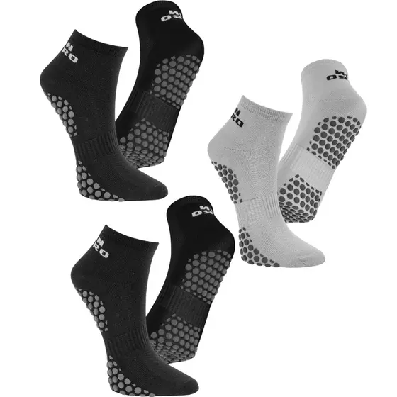 Kit 3 Pares Meia Antiderrapante Poliamida Unissex Masculina Feminina Pilates Yoga Hidroginástica
