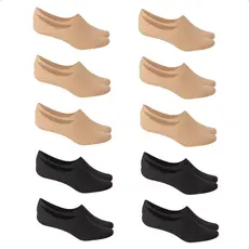 Kit 10 Pares Meia Poliamida Fio 40 Sapatilha Fina Feminino Invisível Soquete Conforto Winston