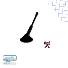 Antena Decorativa Universal - Haste 150mm, Cor Toda Preta