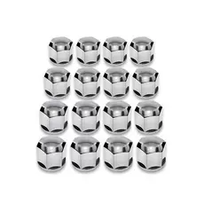Jogo Capa de Parafuso Roda Lisa 19mm Cromado Universal com 16 Unidades