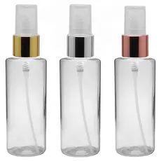 Frascos Pet 60 Ml Cil Reto Válvula Spray Metalizada Plástica ideal para perfumes álcool líquido