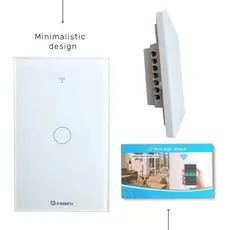 Interruptor Inteligente WiFi, Smart Sem Fio Multifuncional 1 botão (MB301 com neutro) Compatível Com Alexa Google