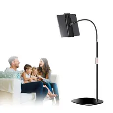 Suporte Pedestal de Chão Ajustável 360° Aço de Carbono 150cm Tablet e Celular