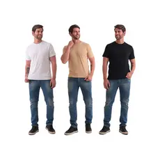 Camiseta Masculina Básica Anti-Odor Slim Algodão Pima Peruano
