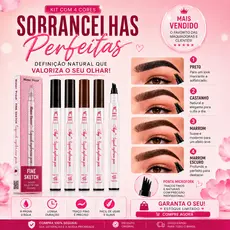 kit 3 Caneta Microblading Para Sobrancelha e Barba