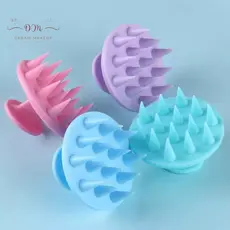 Escova Massageadora De Silicone Couro Cabeludo