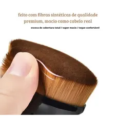 Pincel De Base Corretivo hexagonal Cream Para Maquiagem Rápida Facial