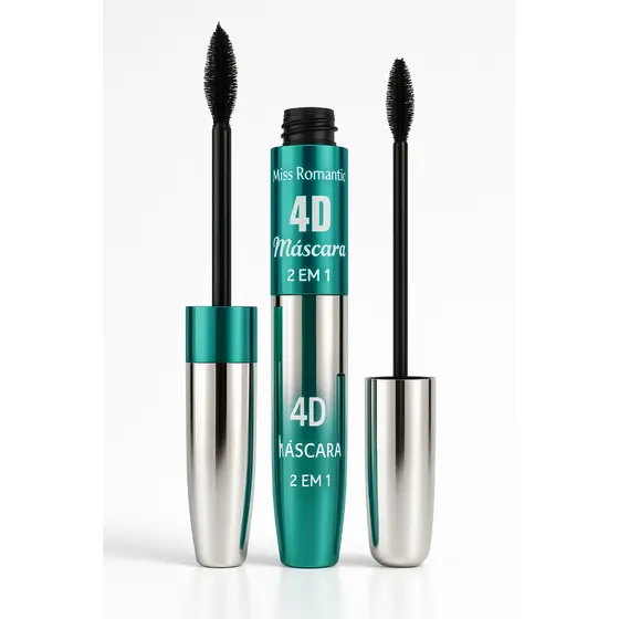 Máscara para Cílios Miss Romantic 4D – Volume Máximo e Definição Perfeita