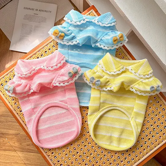 Colete de malha para animais de estimação, colete de renda para animais de estimação, Universal para cães e gatos, verão