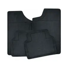 Jogo de Tapete Automotivo Carro Universal Borracha PVC Preto 4 Peças Dianteiro Traseiro