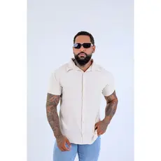 Camisa Slim Masculina Malha Crep Premium. Social