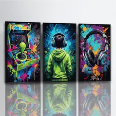 Quadro Decorativo Infantil Video Game - Gamer