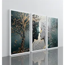 Quadro Decorativo Árvore Da Vida E Casal - Moderno