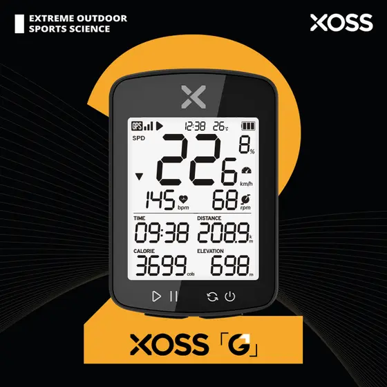 XOSS G2 + G2 Plus Veloc铆metro Bicicleta Sem Fio 脌 Prova De 脕gua IPX7 GPS 2.2 Polegadas LCD G