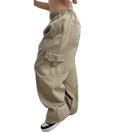 Calça Cargo Feminina Skatista jeans ou Sarja Cordão Varias Cores