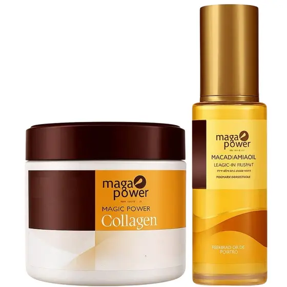 Super Máscara Capilar 500g + Óleo Nutritivo 50ml Profissional – Brilho e Maciez Imediatos!