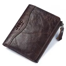 Carteira Masculina RFID Antimagnética Antifurto Cabeça Da Escova Camada De Couro Zero Vintage