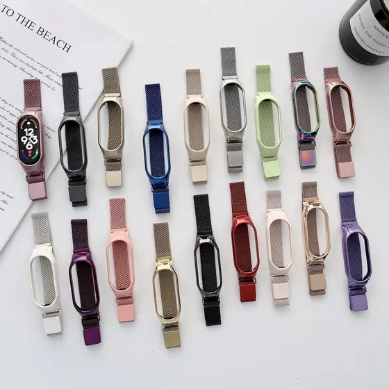 Pulseira De Metal Milanese Magnético Para Smartwatch Xiaomi Mi Band 3 /4