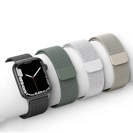 Pulseira De Metal Milanese Magnético Para Smartwatch AppleWatch Cores