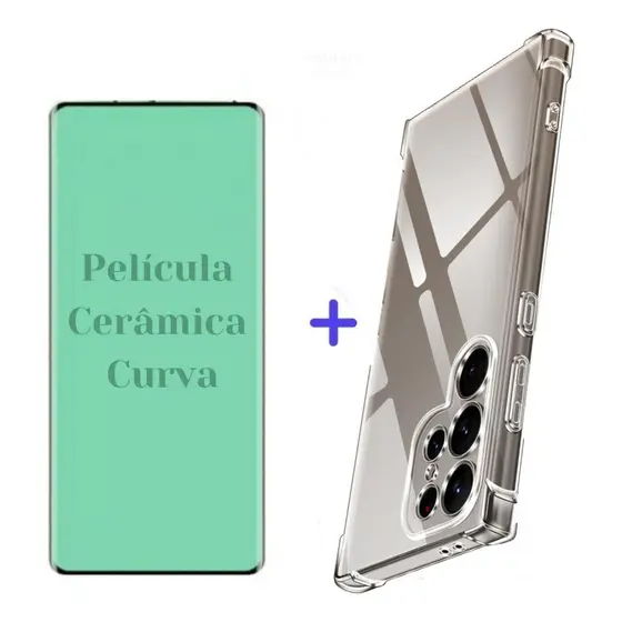 Capa + Película Curva Samsung Galaxy S23 Ultra - Proteção