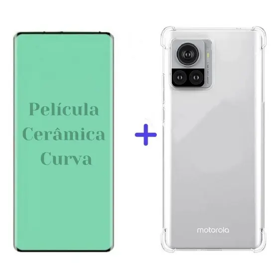 Capa + Película Curva Motorola Moto Edge 30 Ultra - Proteção