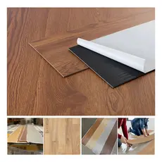 36 PC Piso Painel Revestimento Vinílico Adesivo Lavável Madeira 91,4x15,2cm