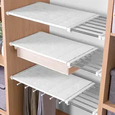 Ajustável Organizador Do Armário De Armazenamento Prateleira Space-Saving Cozinha Roupeiro Prateleiras Titulares