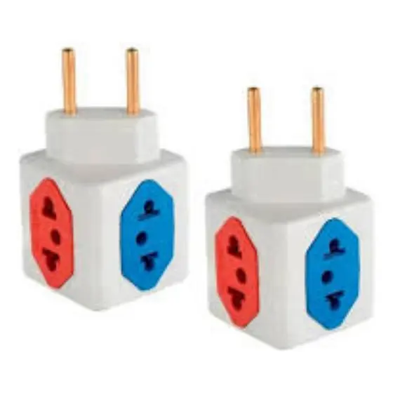 Kit 2 Benjamin 20a E 10a Adaptador Tomada Cubo Colorido