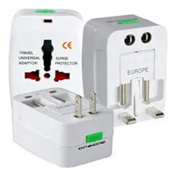 Kit 2 Adaptador Benjamim Universal Internacional 150 Países