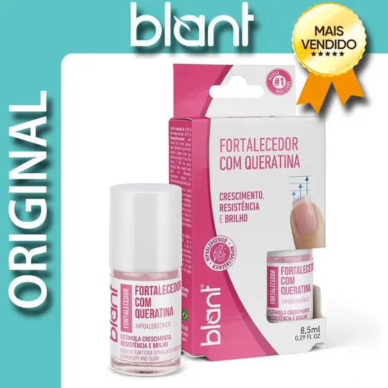 Base Fortalecedora com Queratina Blant 8,5ml - Estímulo ao Crescimento e Brilho Natural