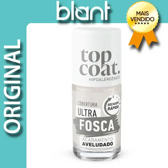 Top Coat Fosco Blant 8,5ml - Acabamento Aveludado e Durabilidade para Esmaltes