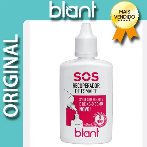 Recuperador de Esmaltes SOS Blant 40ml - Restaura a Viscosidade e Brilho do Seu Esmalte