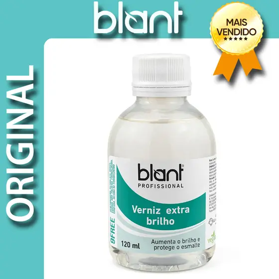 Verniz Extra Brilho Blant 9FREE 120ml - Finalização Profissional para Unhas