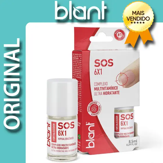 Base Fortalecedora SOS 6x1 8,5ml - Blant: Nutrição e Fortalecimento para suas Unhas