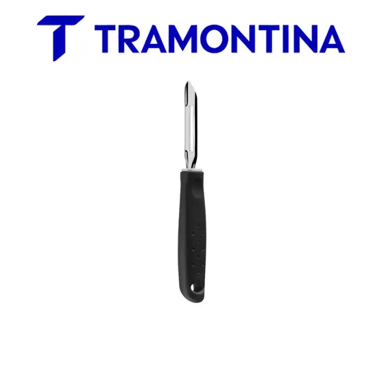 Descascador de Batatas Manual Tramontina Utilità em Aço Inox com Cabo de Polipropileno Preto