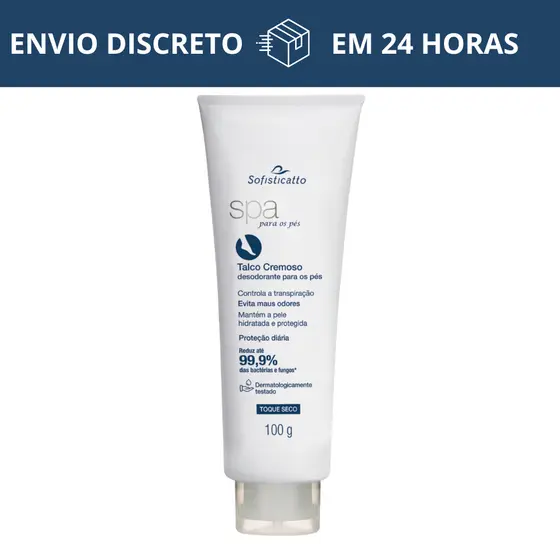 Talco Cremoso Desodorante para os Pés Spa Sofisticatto 100g | Toque Seco e Proteção Antiodor