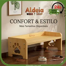 Comedouro e Bebedouro Duplo Elevado Ergonômico Pet Bebedouro Cachorro Gato Cães