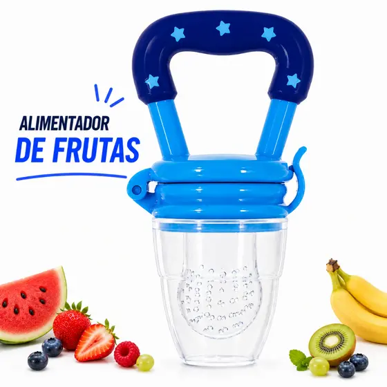 Chupeta Alimentadora Bebe Para Frutas Com Tampa Higiênica Prática Com Bico De Mamadeira Macio