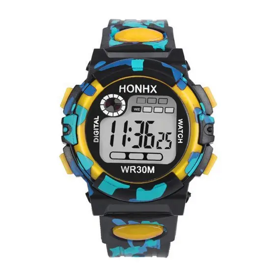 Relógio De Pulso Infantil Esportivo Com Pulseira De Silicone À Prova D'água LED Digital Para Crianças/Meninas/MeninosRelógio De Pulso Infantil Esportivo Com Pulseira De Silicone À Prova D'água LED Digital Para Crianças/Meninas/Meninos