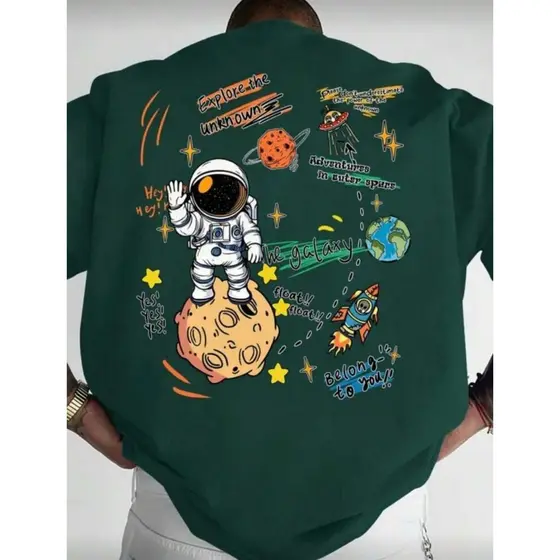 POLAR BEAR Camiseta Basica Estampada GALAXY Unissex