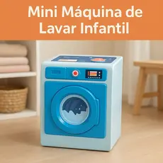 Brinquedo Educativo Interativo Infantil Lava Fácil Mini Máquina de Lavar Pedagógico